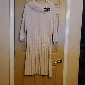 Dressbarn cream sweater dress